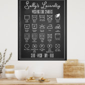 Affiche de lessive personnalisée infographie table (Cuisine)
