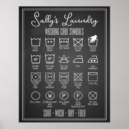 Affiche de lessive personnalisée infographie table (Devant)