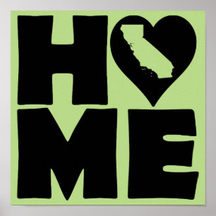 Affiche de l'État de Californie pour la maison et