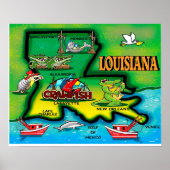 Affiche de l'État de Louisiane (Devant)