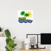 Affiche de l'état d'esprit d'Aruba (Bureau à domicile)