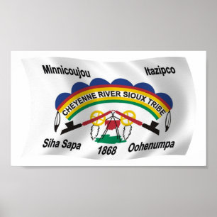 Affiche de l'étendard des Sioux de la rivière Chey