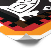 Affiche de lettrage artistique de la lettre inca N (Coin)