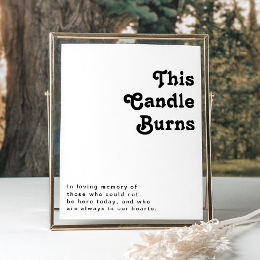 Affiche de lettrage rétro moderne Cette bougie brû