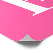 Affiche de lettre à monogramme rose | Initiale per (Coin)