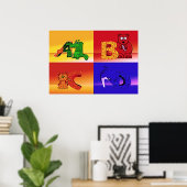 affiche de lettres pour enfants (Bureau à domicile)