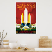 Affiche de l'Expo 1933 de Chicago (Cuisine)