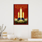 Affiche de l'Expo Mondiale de Chicago, 1933 (Cuisine)