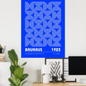 Affiche de l'exposition abstraite Bauhaus 1923 (Bureau à domicile)