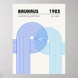Affiche de l'exposition Bauhaus 1923