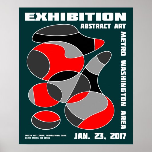 Affiche de l'exposition d'art abstrait #1 (Devant)