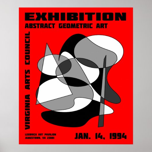 Affiche de l'exposition d'art abstrait #3 (Devant)