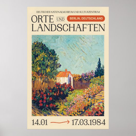 Affiche de l'exposition d'art de Berlin 1984 Paysa (Devant)