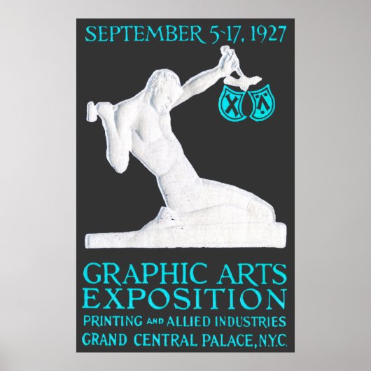 Affiche de l'exposition des arts graphiques en 192 (Devant)