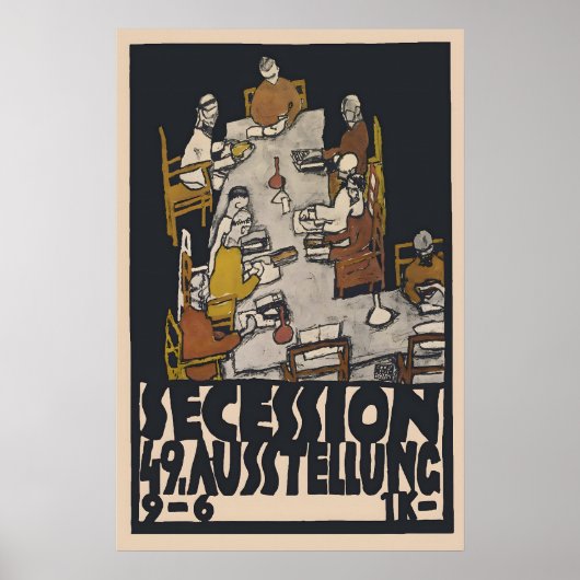 Affiche de l'exposition Egon Schiele à la Sécessio (Devant)