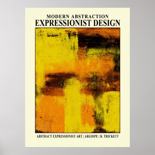 Affiche de l'exposition expressionniste abstraite (Devant)