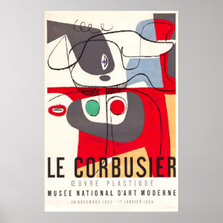 Affiche de l'exposition Le Corbusier 1954 IMPRESSI