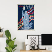 Affiche de l'Exposition Universelle de Paris 1937  (Bureau à domicile)