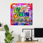 Affiche de l'Express Vue de Dubaï (Bureau à domicile)