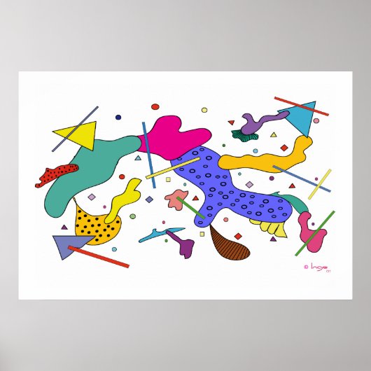 Affiche de l'expressionnisme Abstrait géométrique (Devant)