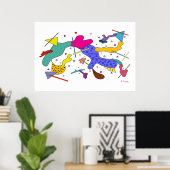 Affiche de l'expressionnisme Abstrait géométrique (Bureau à domicile)