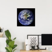 Affiche de l'hémisphère occidental de la Terre (Bureau à domicile)