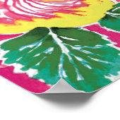 Affiche de l'Hibiscus Magenta (Coin)