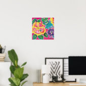 Affiche de l'Hibiscus Magenta (Bureau à domicile)