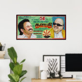 Affiche de l'homme politique indien (Bureau à domicile)