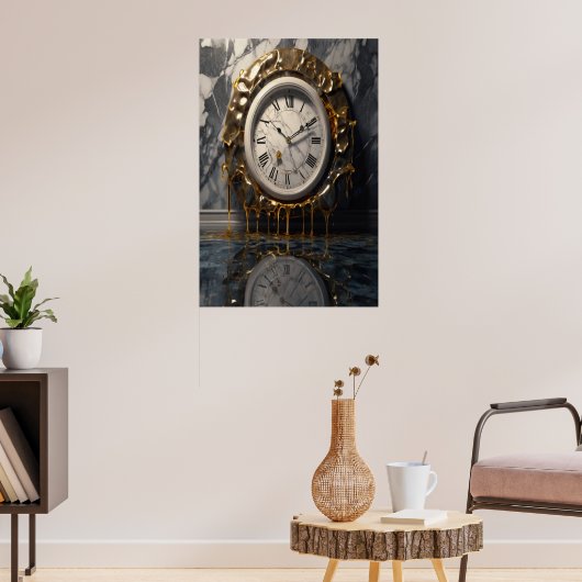 Affiche de l'horloge de fusion surréelle - Art de (Salon 3)