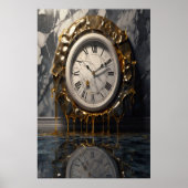 Affiche de l'horloge de fusion surréelle - Art de (Devant)