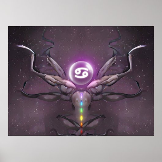 Affiche de l'Horoscope du cancer du zodiaque (Devant)