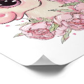 Affiche de licorne bébé rose | Impression murale (Coin)