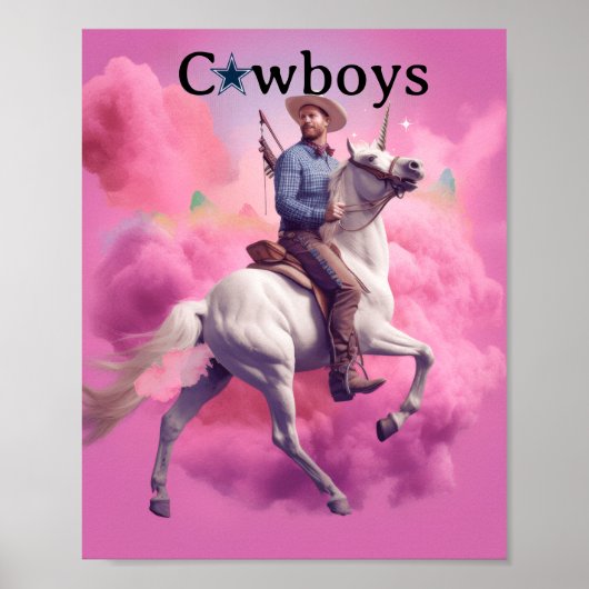Affiche de licorne des Dallas Cowboys (Devant)
