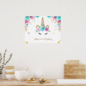 Affiche de licorne florale (Cuisine)