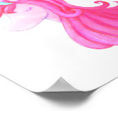 affiche de licorne rose mignonne (Coin)