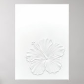 Affiche de ligne d'art d'Hibiscus blanc (Devant)