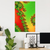 Affiche de lignes de Noël (Bureau à domicile)