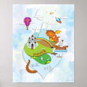 Affiche de l'île Adventure (pas de texte)