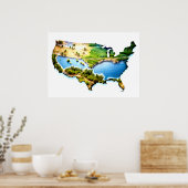 Affiche de l'île d'Assateague USA (Cuisine)