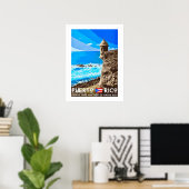 Affiche de l'île de Porto Rico (Bureau à domicile)