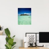 Affiche de l'île du Pacifique avec des palmiers (Bureau à domicile)