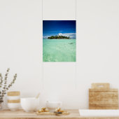 Affiche de l'île du Pacifique avec des palmiers (Cuisine)