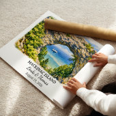 Affiche de l'Île Mackinac Michigan, Aquarelle, Cus
