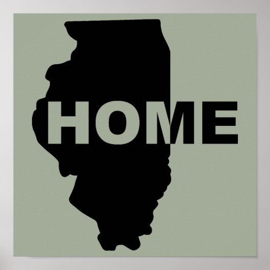 Affiche de l'Illinois, maison loin de chez soi (Devant)