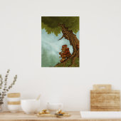 affiche de l'imaginaire d'arbre heureux (Cuisine)