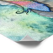 Affiche de l'Imaginaire de sirène de carpe en feui (Coin)