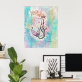 Affiche de l'Imaginaire Rainbow Mermaid (Bureau à domicile)