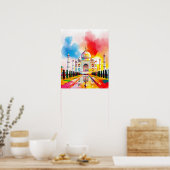 Affiche de l'impression de la Taj Mahal aquarelle (Cuisine)