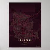 Affiche de l'impression de Ruby Las Vegas Carte du (Devant)